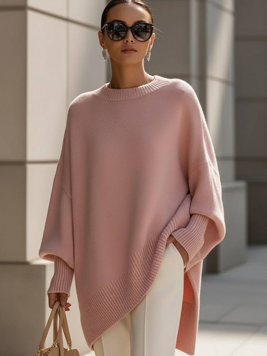 Damen Wollstrickjacke Modern für Herbst in Rosa