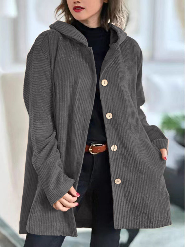 Dezente lange Strickjacke für Damen elegant in Grau