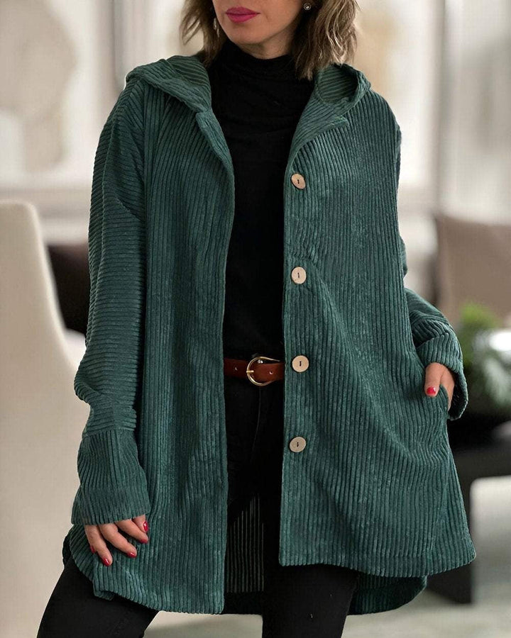Dezente lange Strickjacke für Damen elegant in Grün