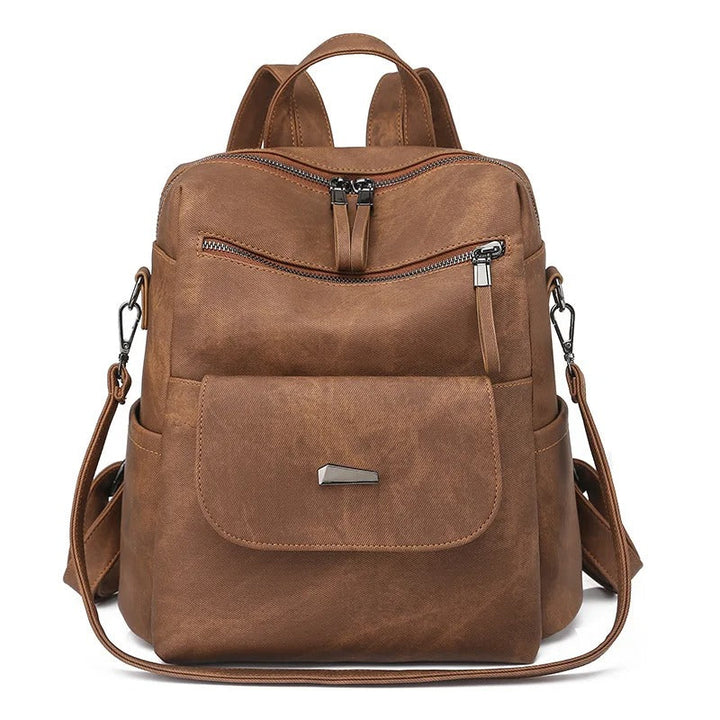 Eefje Leder-Rucksack mit praktischen Taschen Foto 1