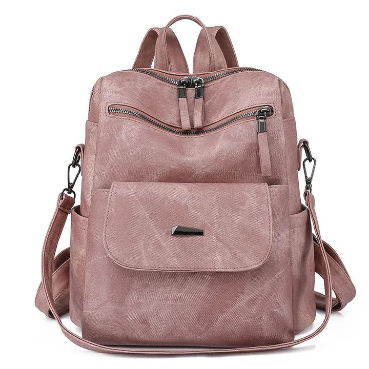 Eefje Leder-Rucksack mit praktischen Taschen Foto 2