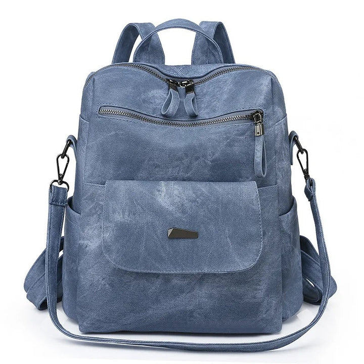 Eefje Leder-Rucksack mit praktischen Taschen Foto 3