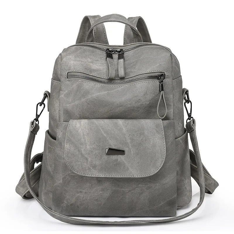 Eefje Leder-Rucksack mit praktischen Taschen Foto 4