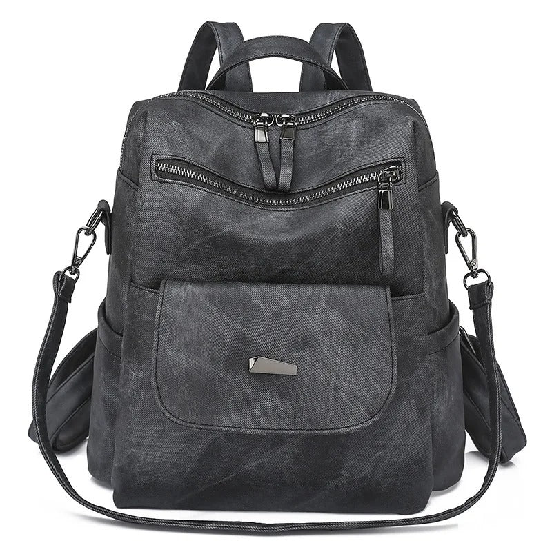 Eefje Leder-Rucksack mit praktischen Taschen Foto 5