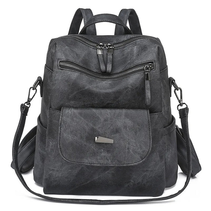 Eefje Leder-Rucksack mit praktischen Taschen Foto 5