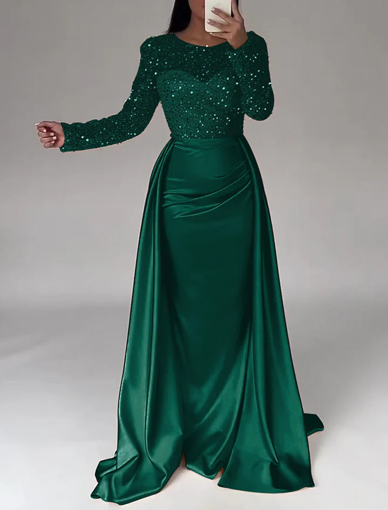 Eldrid Abendkleid mit Perlenoberteil und Satinrock Foto 8