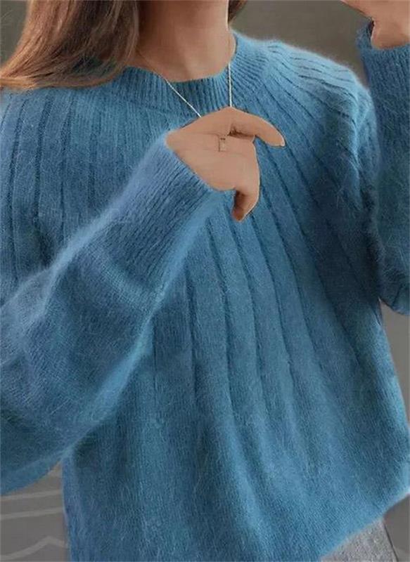 Elegante Damen Strickjacke aus Kaschmir für Herbst in Blau