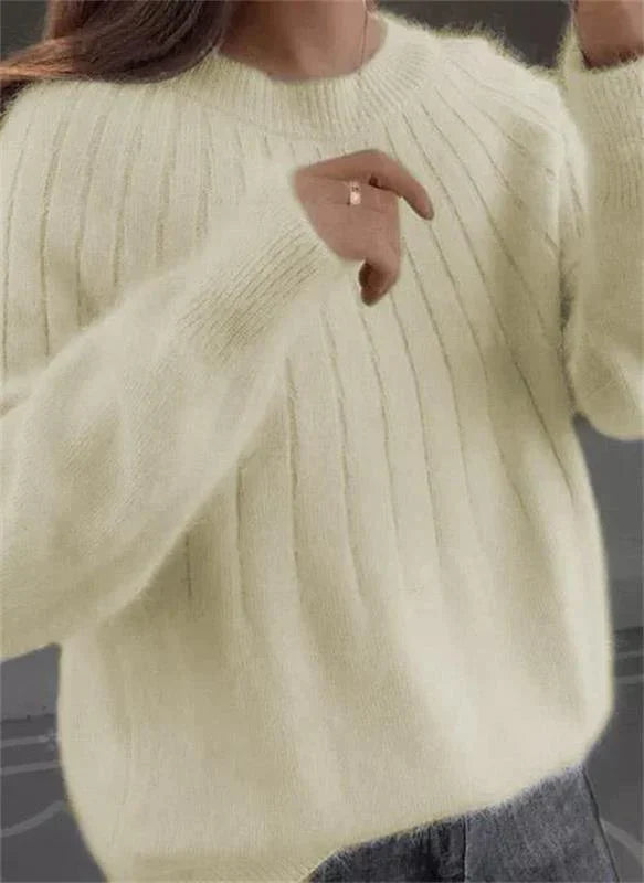 Elegante Damen Strickjacke aus Kaschmir für Herbst in Hellgelb