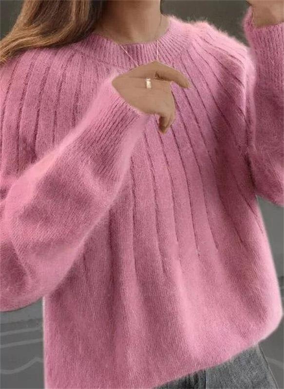 Elegante Damen Strickjacke aus Kaschmir für Herbst in Rosa