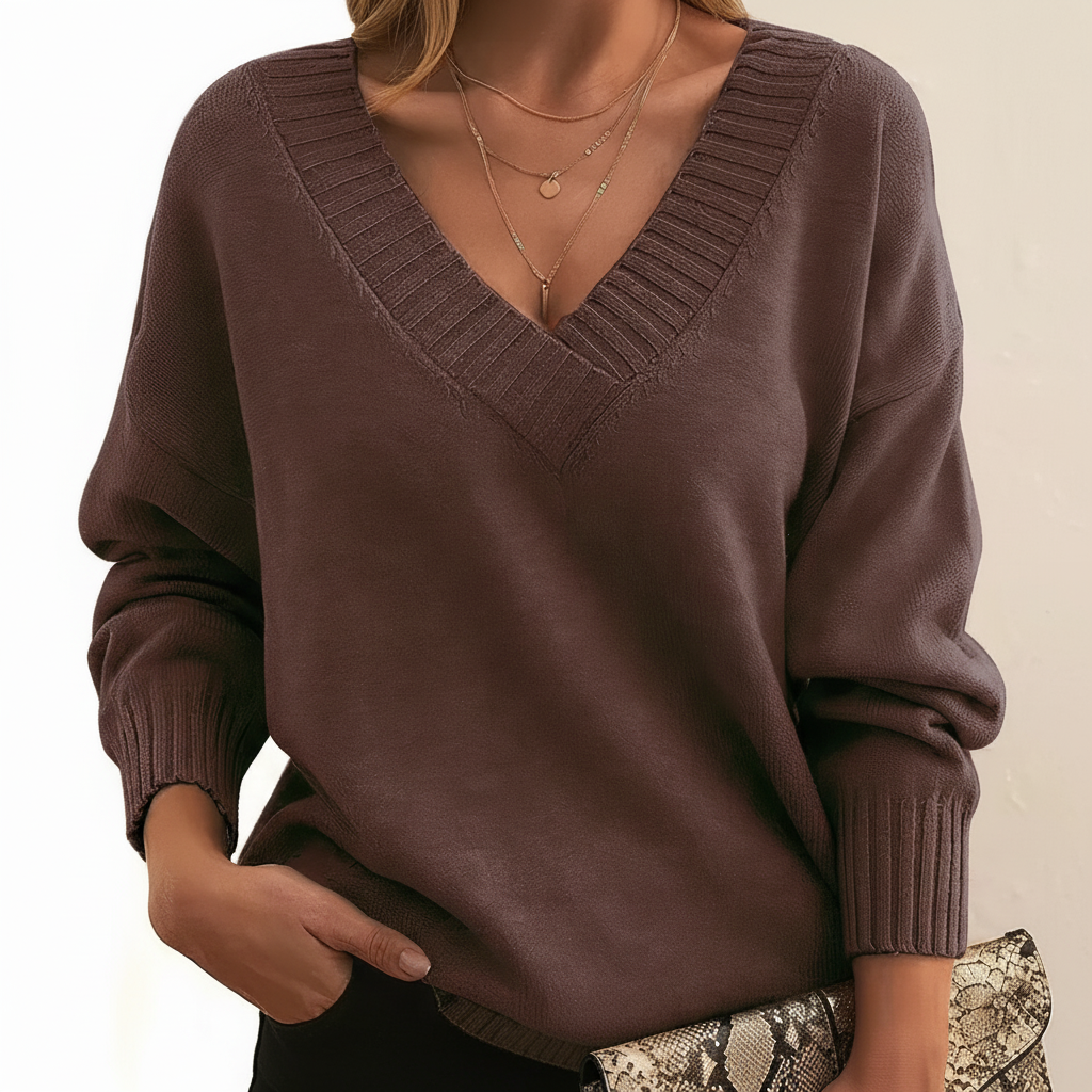 Elegante Damen Strickjacke aus Kaschmir zum Kombinieren in Braun