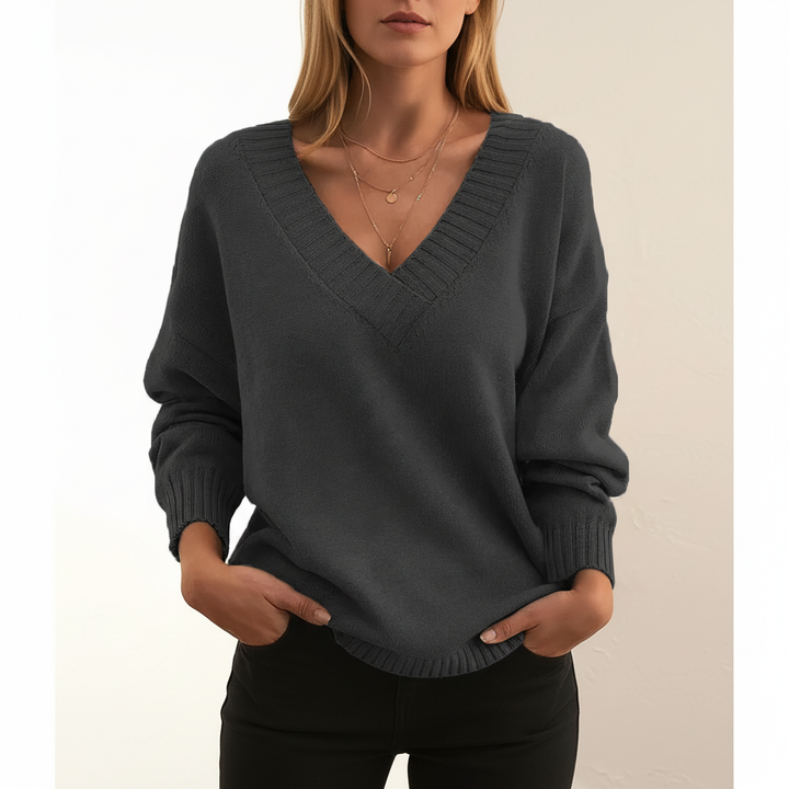 Elegante Damen Strickjacke aus Kaschmir zum Kombinieren in Dunkelgrau