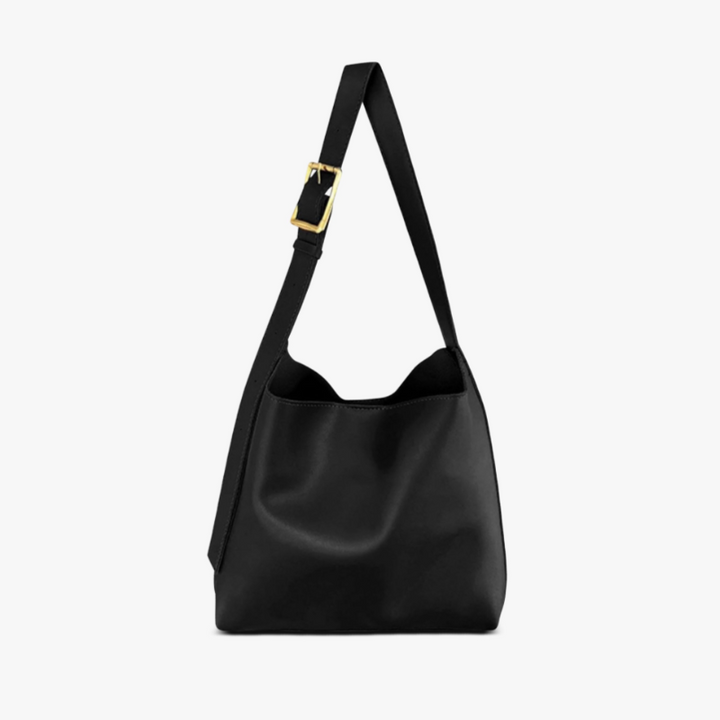 Elegante Handtasche mit Schnallenverschluss für den Alltag in Schwarz