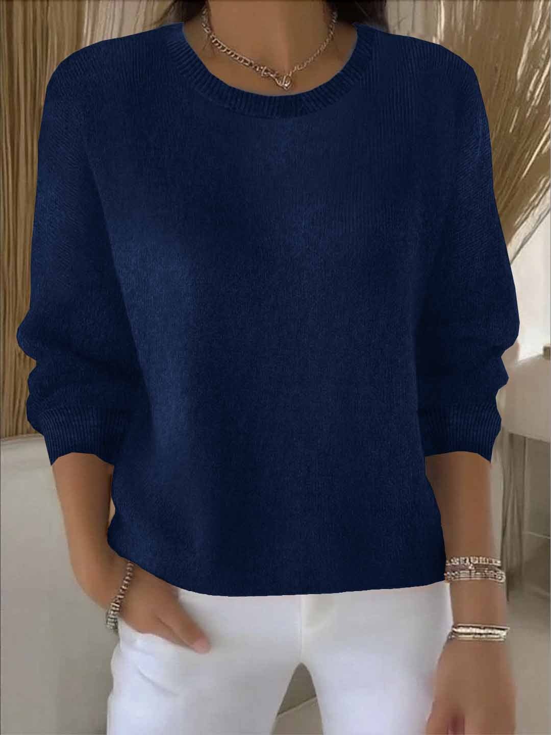 Eleganter Damen Sweatshirt für jeden Anlass in Dunkelblau