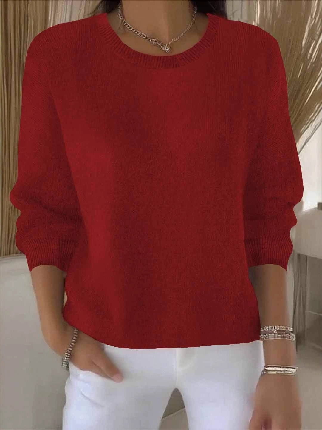 Eleganter Damen Sweatshirt für jeden Anlass in Rot