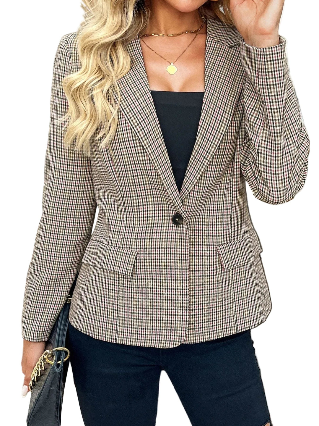 Eleganter Damen Wintermantel mit Revers in Grau