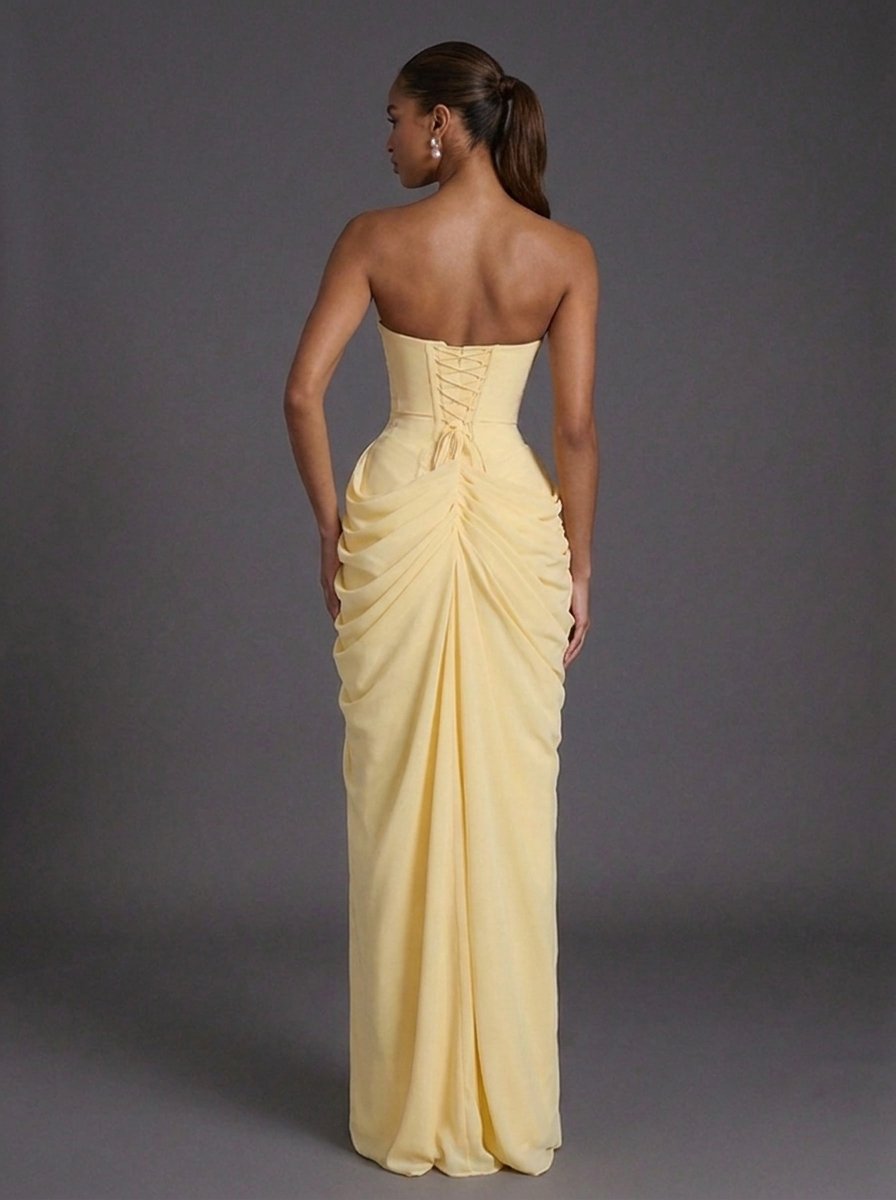 Frieda Trägerloses Korsett-Maxikleid für Hochzeitsgäste Foto 4