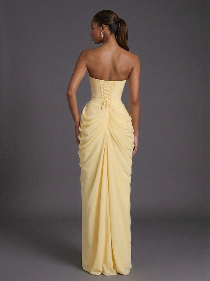 Frieda Trägerloses Korsett-Maxikleid für Hochzeitsgäste Foto 4