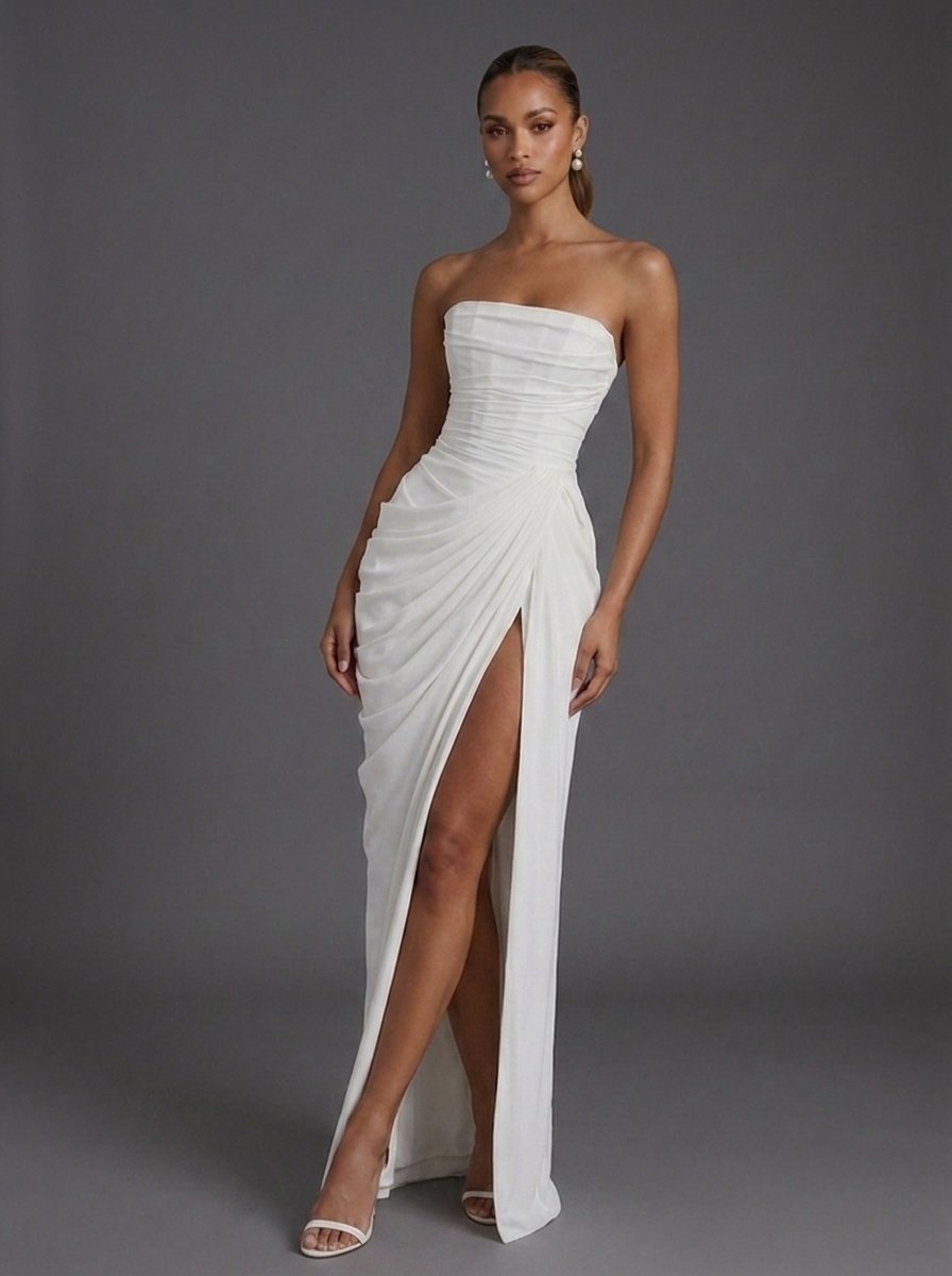 Frieda Trägerloses Korsett-Maxikleid für Hochzeitsgäste Foto 7