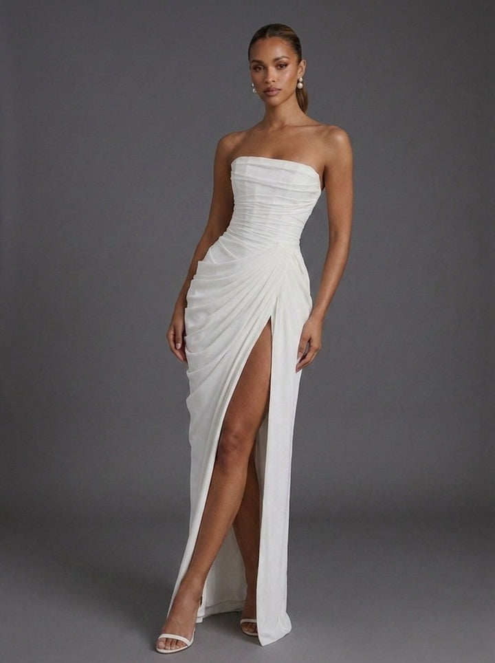 Frieda Trägerloses Korsett-Maxikleid für Hochzeitsgäste Foto 7