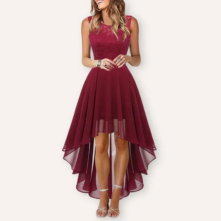 Greta Elegantes High-Low-Midikleid für Hochzeitsgäste Foto 1