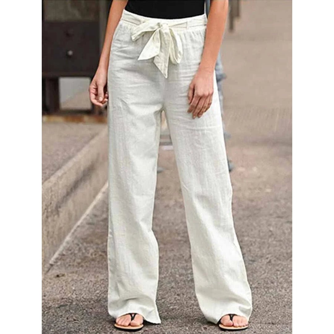 Gunda Gerade Leinenhose mit bequemem Tunnelzug Foto 8