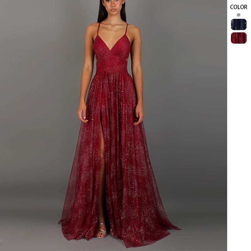 Hedvig Abendkleid mit Spaghettiträgern in fließender A-Linie Foto 1