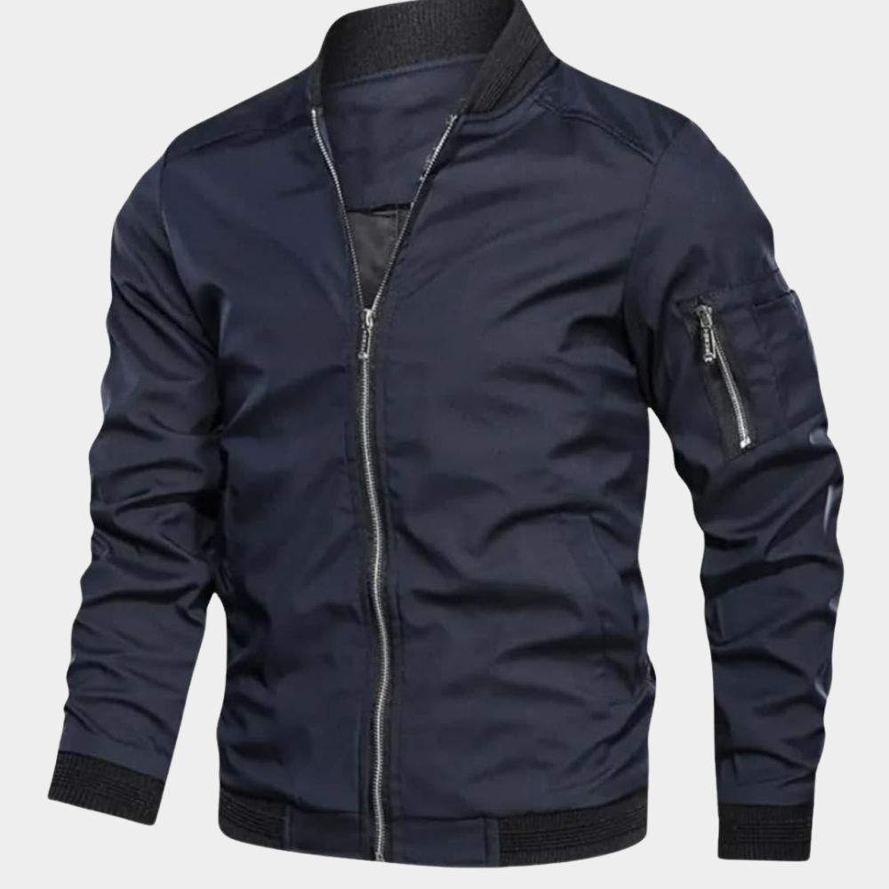 Herren leichte Softshelljacke für den Alltag in Marineblau