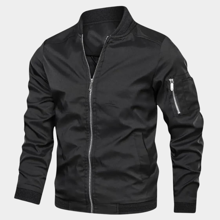 Herren leichte Softshelljacke für den Alltag in Schwarz