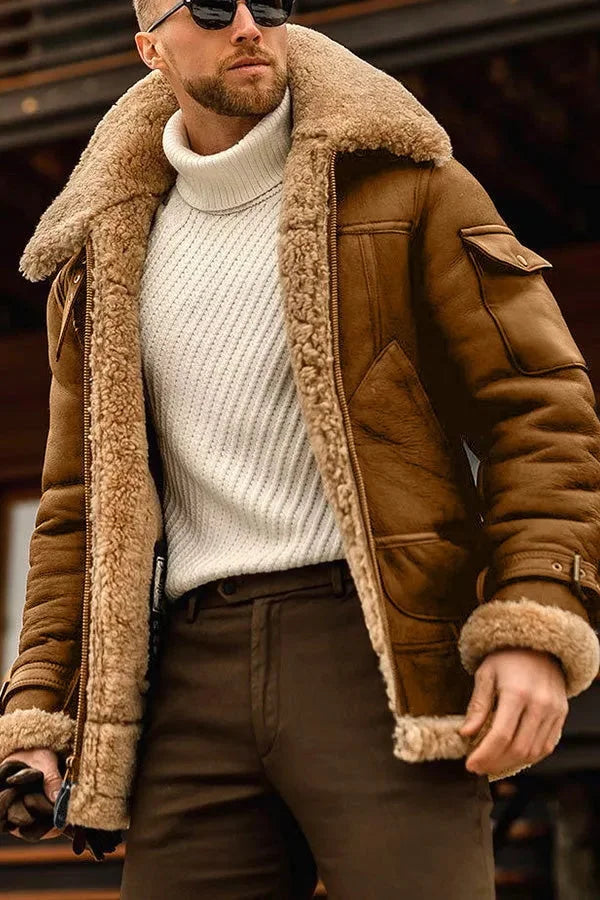 Herren Parka im Camel-Stil für Herbst in Braun