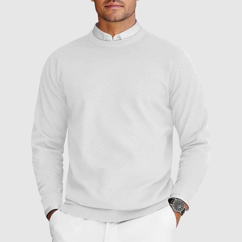 Herren Weihnachtspullover für Layering Herbst in Weiß