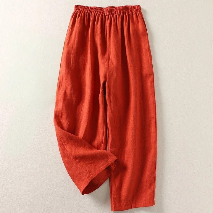 Imme Weite Leinenhose mit bequemem Gummibund Foto 1