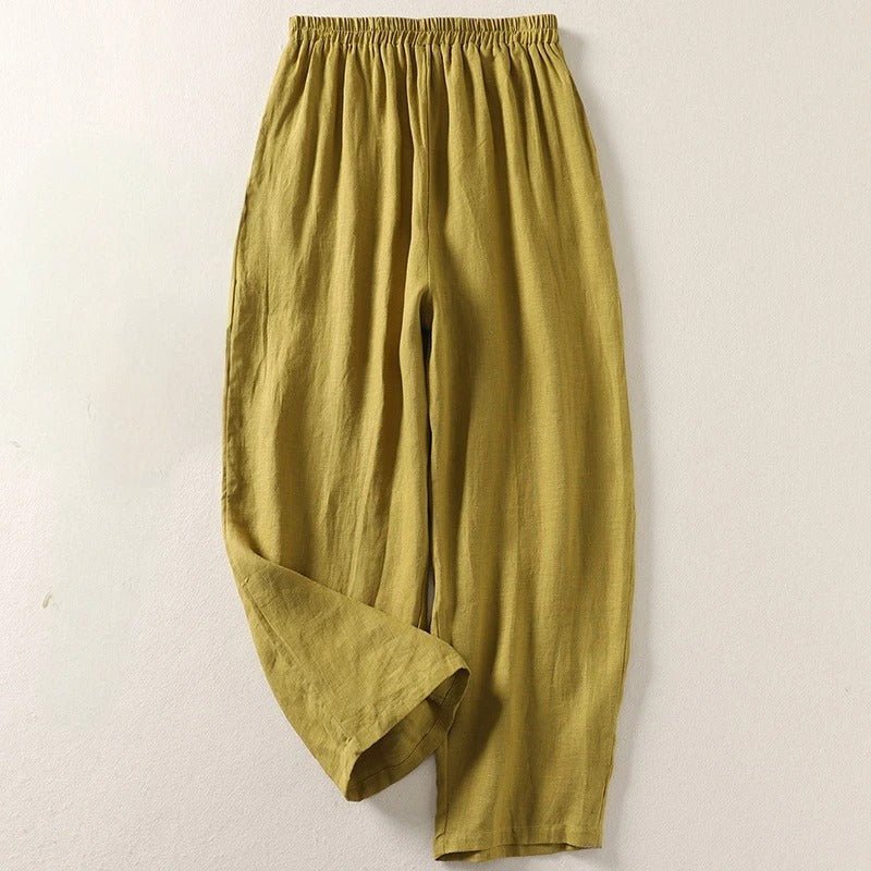 Imme Weite Leinenhose mit bequemem Gummibund Foto 2