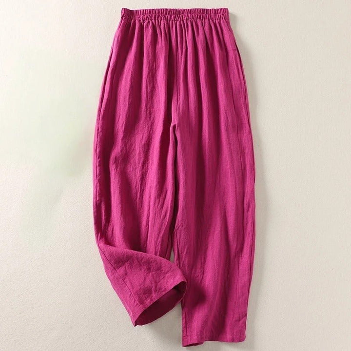 Imme Weite Leinenhose mit bequemem Gummibund Foto 4