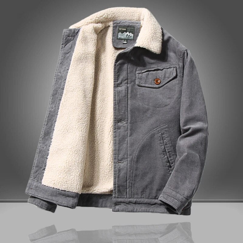 Isolierte Herren Jacke für den Herbst in Grau