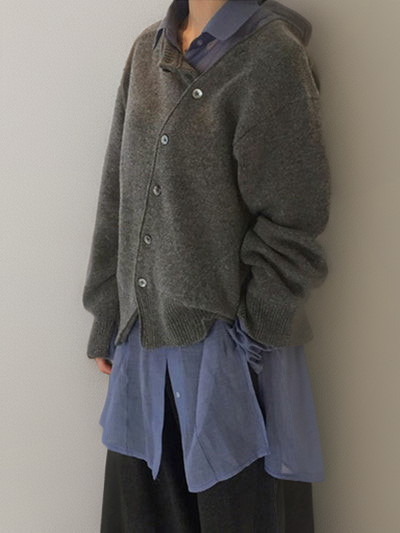 Jetske Bequeme Strickjacke im Grobstrick Foto 2