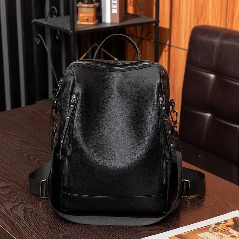 Jildou Leder-Rucksack mit weichem Griff Foto 2