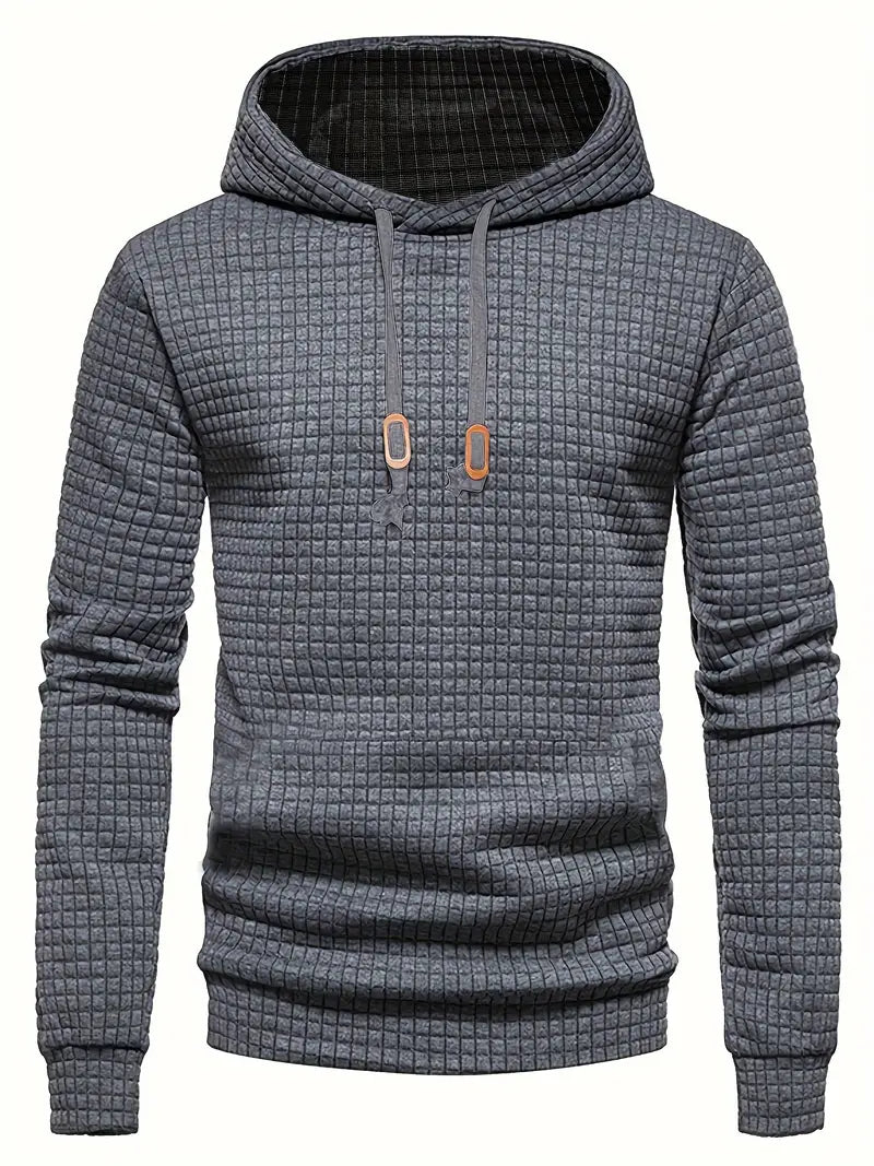 Kapuzenpullover im lässigen Streetwear-Look für Herbst in Grau