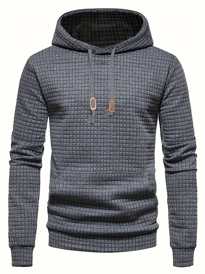 Kapuzenpullover im lässigen Streetwear-Look für Herbst in Grau