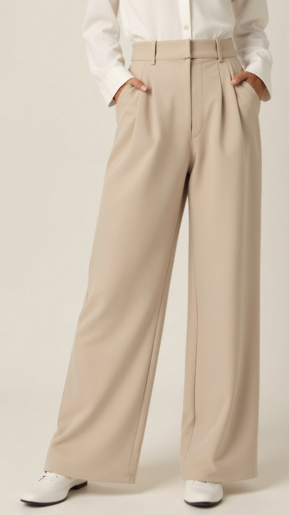 Karlijn Elegante weite Sommerhose mit hohem Bund Foto 2