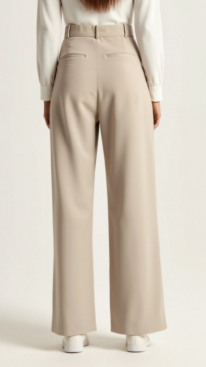 Karlijn Elegante weite Sommerhose mit hohem Bund Foto 4