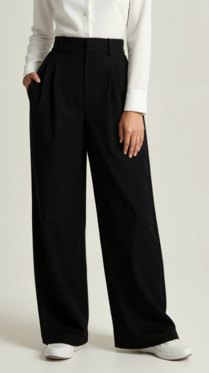 Karlijn Elegante weite Sommerhose mit hohem Bund Foto 6