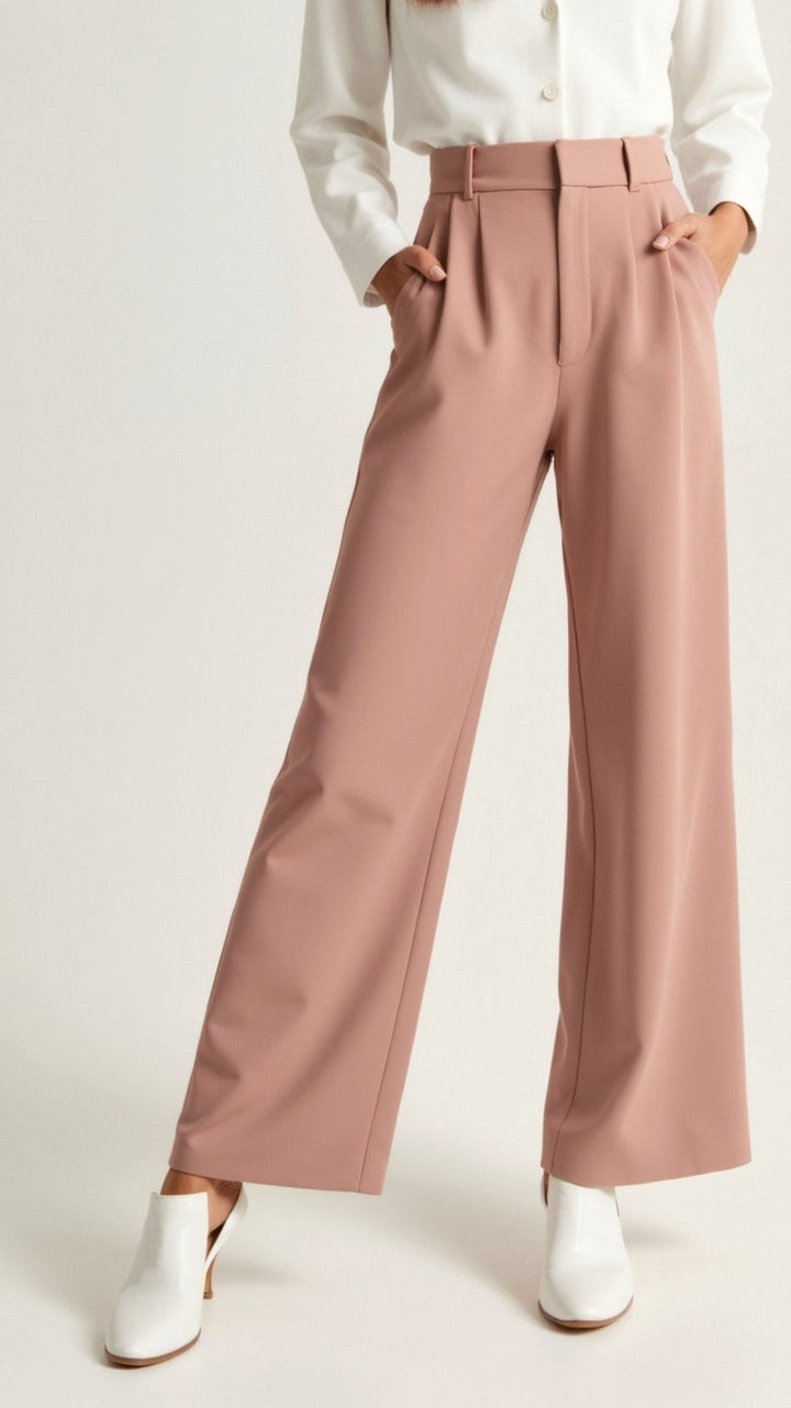 Karlijn Elegante weite Sommerhose mit hohem Bund Foto 8