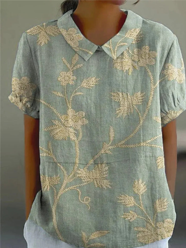 Klaske Florale Bluse mit Kragen im Casual-Stil Foto 1