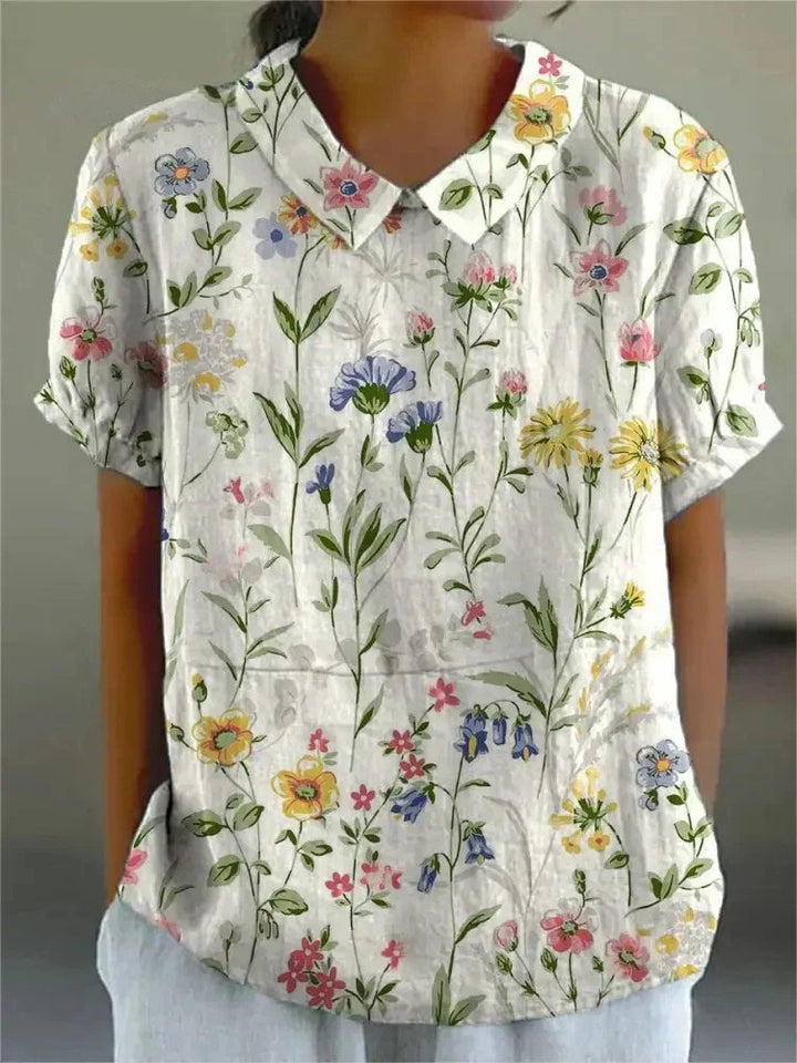 Klaske Florale Bluse mit Kragen im Casual-Stil Foto 2