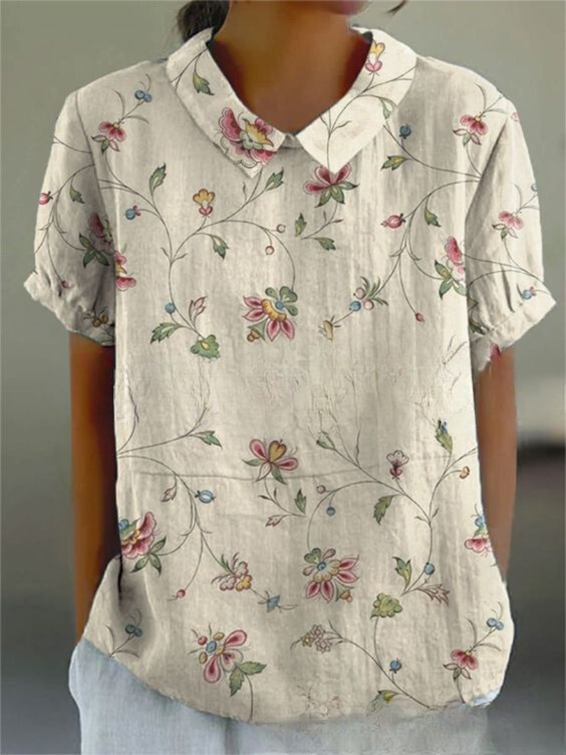 Klaske Florale Bluse mit Kragen im Casual-Stil Foto 3