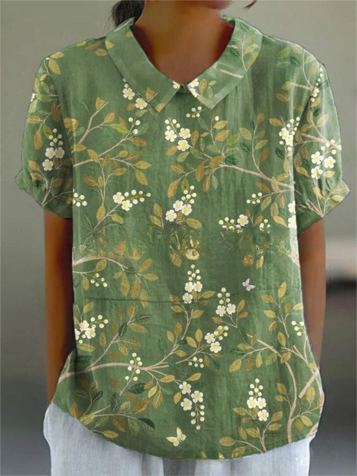 Klaske Florale Bluse mit Kragen im Casual-Stil Foto 4
