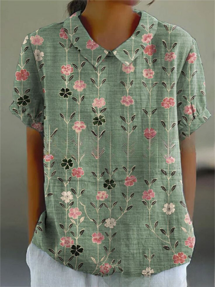 Klaske Florale Bluse mit Kragen im Casual-Stil Foto 7