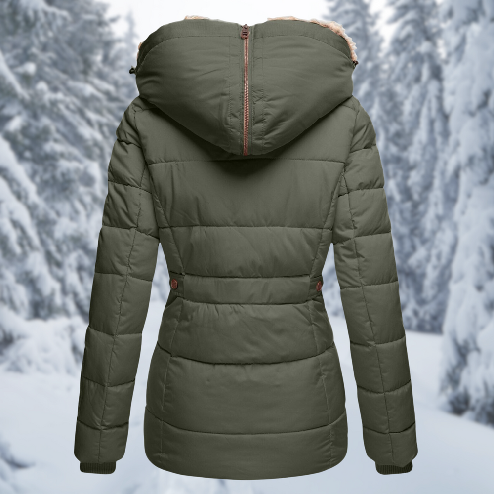 Lange warme Herbstjacke für Damen (2)