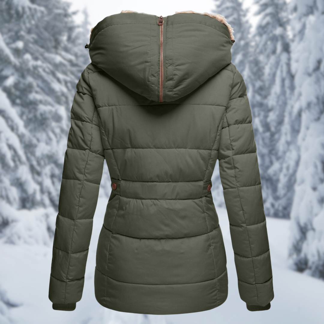 Lange warme Herbstjacke für Damen (2)