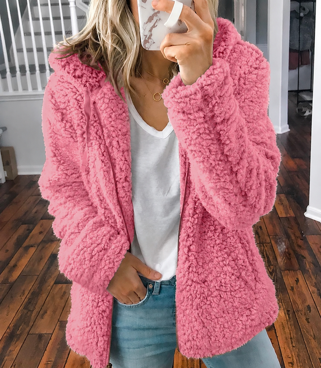 Lange Winterjacke für Damen im Oversized-Stil (6)